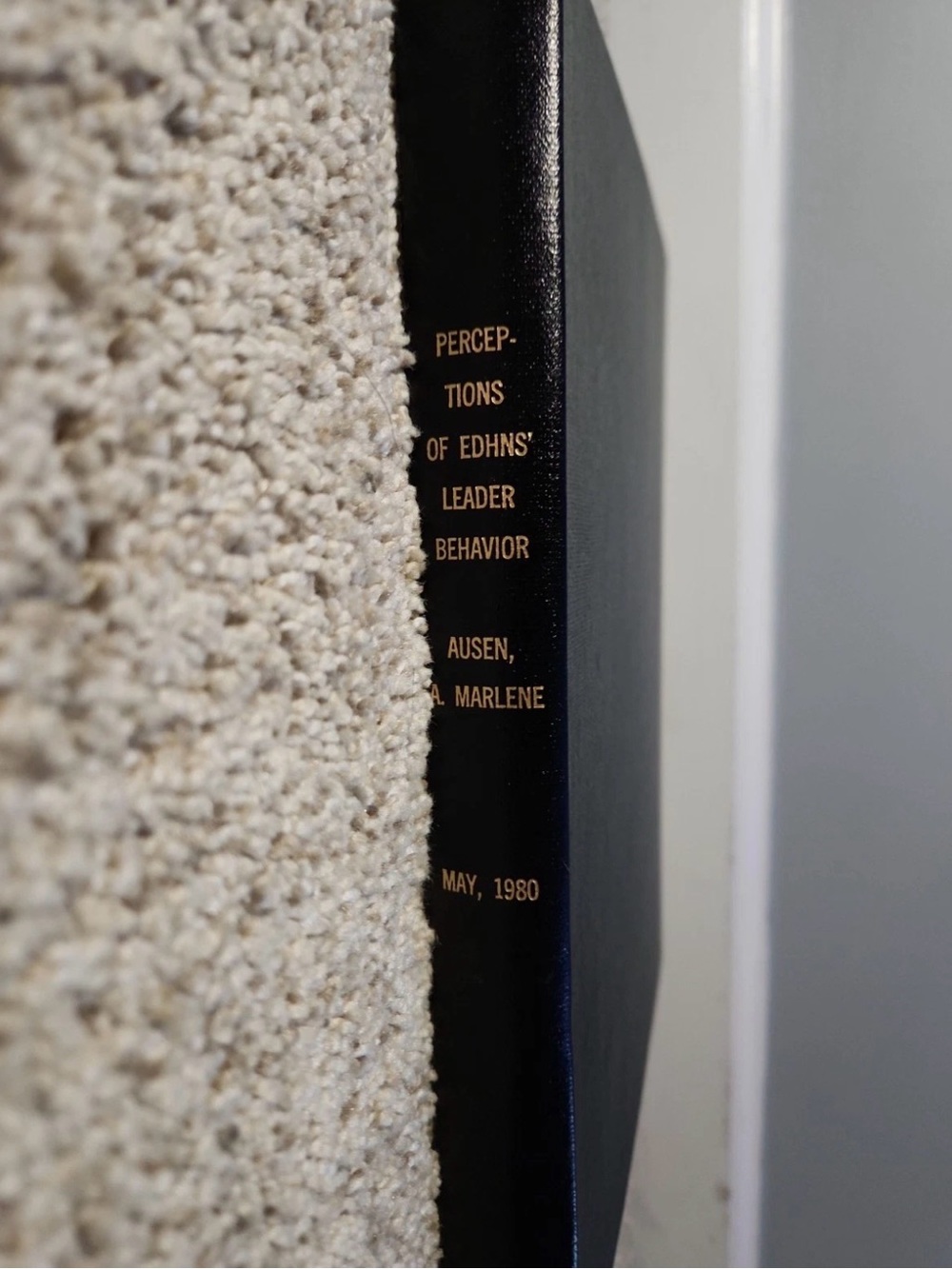 Black Decorative Coffee Table Book - Perceptions of Edihns' Leader Behavior